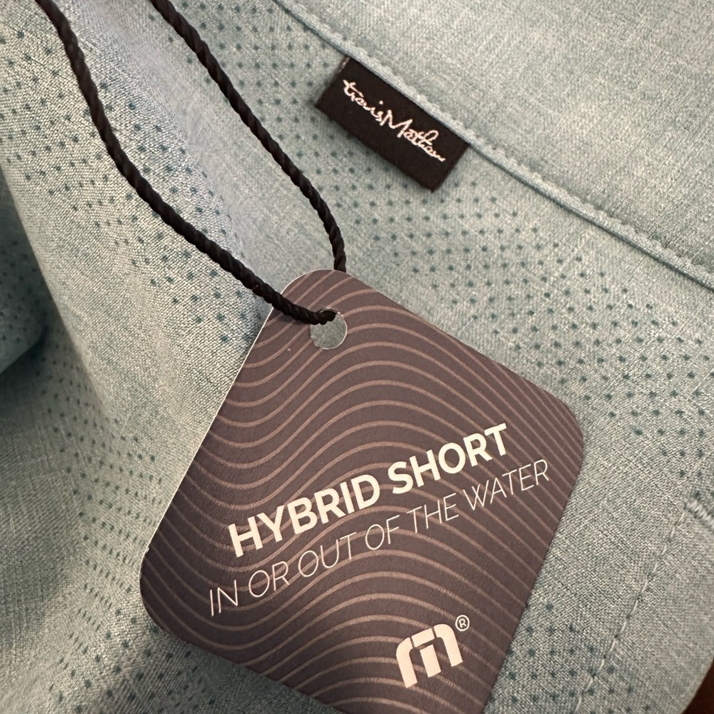 New Travis Mathew Lake Powell Golf Hybrid Shorts Heather Green Stretch 10” - Picture 6 of 9